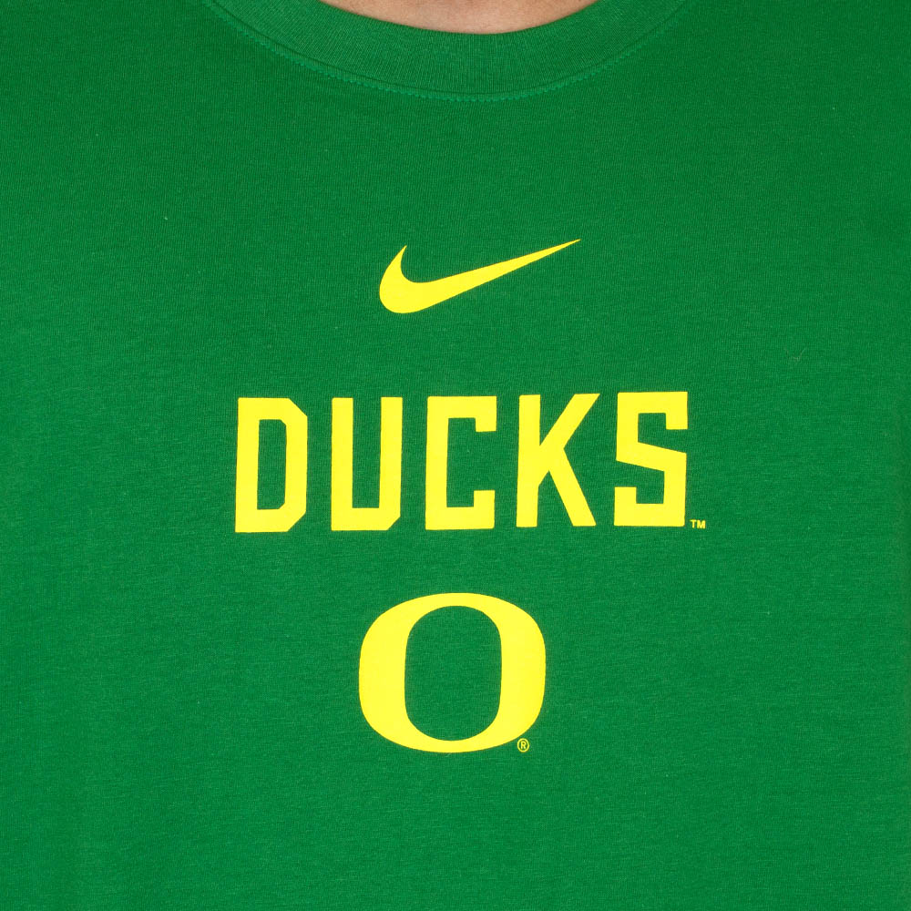Classic Oregon O, Nike, Green, Crew Neck, Cotton, Men, Front and back, T-Shirt, 891665